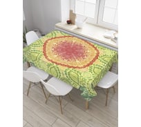 Прямоугольная скатерть JoyArty Огненный цветок из сатена tc_33875_120x145