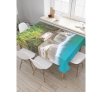 Прямоугольная скатерть JoyArty Лесная река из сатена tc_18988_120x145