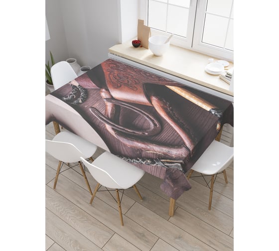 Прямоугольная скатерть JoyArty Необходимость ковбоя из сатена tc_23103_120x145 1