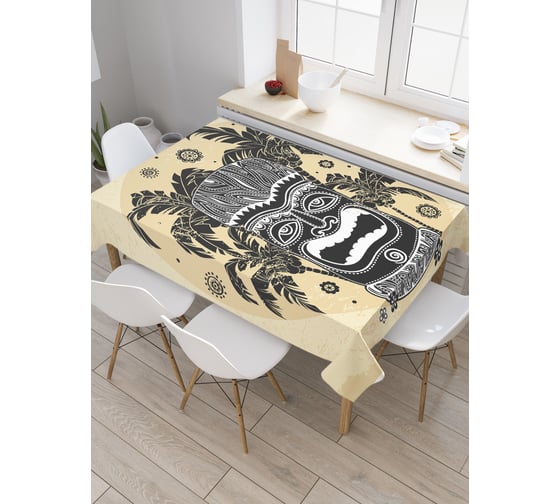 Прямоугольная скатерть JoyArty Маска тики из сатена tc_37720_120x145 1