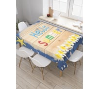Прямоугольная скатерть JoyArty Лето, привет из сатена tc_29002_120x145