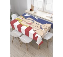 Прямоугольная скатерть JoyArty Патриотичная красота из сатена tc_23795_120x145