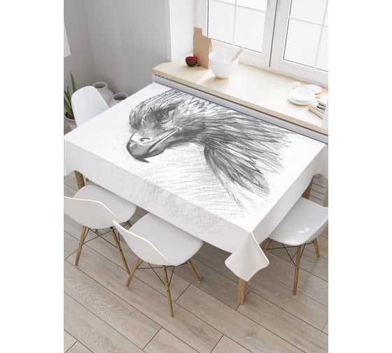 Прямоугольная скатерть JoyArty Облик ястреба из сатена tc_30099_120x145 1