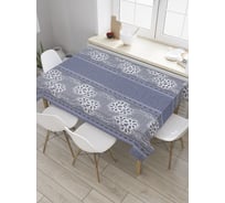 Прямоугольная скатерть JoyArty Кружева на джинсах из сатена tc_32456_120x145