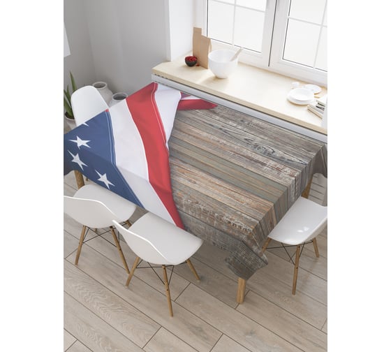 Прямоугольная скатерть JoyArty Памятный флаг из сатена tc_20721_120x145 1