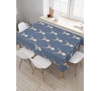 Прямоугольная скатерть JoyArty Олени в минимализме из сатена tc_50112_120x145