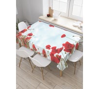 Прямоугольная скатерть JoyArty Маковый сон из сатена tc_6262_120x145