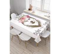 Прямоугольная скатерть JoyArty Пес в перьях из сатена tc_20219_120x145