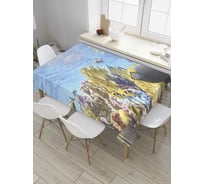 Прямоугольная скатерть JoyArty Коралловый мир из сатена tc_9237_120x145