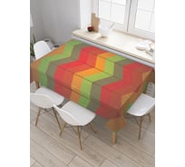 Прямоугольная скатерть JoyArty Неоновые волны из сатена tc_30999_120x145
