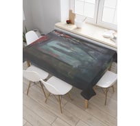 Прямоугольная скатерть JoyArty Одинокий воин из сатена tc_19137_120x145