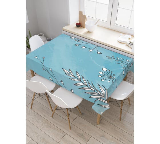 Прямоугольная скатерть JoyArty Нарисованные растения из сатена tc_381317_120x145 1