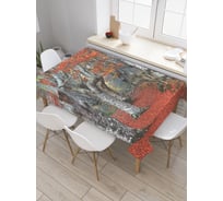 Прямоугольная скатерть JoyArty Лесное ограждение из сатена tc_19630_120x145