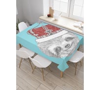 Прямоугольная скатерть JoyArty Корона ленивца из сатена tc_37860_120x145