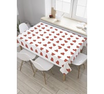 Прямоугольная скатерть JoyArty Лежащие сердца из сатена tc_28858_120x145