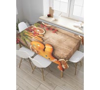 Прямоугольная скатерть JoyArty Коричный человечек из сатена tc_38354_120x145