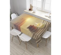 Прямоугольная скатерть JoyArty Медитация на песке из сатена tc_28495_120x145