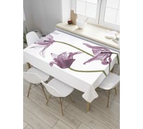 Прямоугольная скатерть JoyArty Летучие цветы из сатена tc_7982_120x145