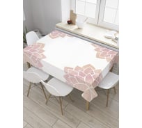 Прямоугольная скатерть JoyArty Махровые соцветия из сатена tc_27710_120x145