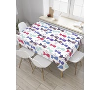 Прямоугольная скатерть JoyArty Кошачий клуб из сатена tc_8887_120x145