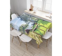 Прямоугольная скатерть JoyArty Лесной пейзаж из сатена tc_19624_120x145