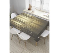 Прямоугольная скатерть JoyArty Лес после дождя из сатена tc_8405_120x145