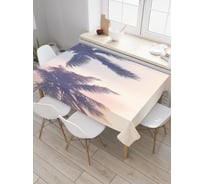 Прямоугольная скатерть JoyArty Пальмовый пляж из сатена tc_21018_120x145