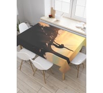 Прямоугольная скатерть JoyArty Ленивец оттягивается из сатена tc_37859_120x145