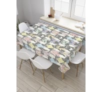 Прямоугольная скатерть JoyArty Кошачий кинотеатр из сатена tc_8885_120x145