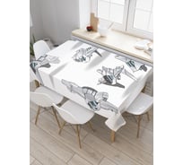 Прямоугольная скатерть JoyArty Летательные аппараты из сатена tc_19450_120x145