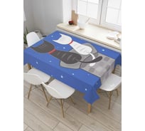 Прямоугольная скатерть JoyArty Ночные коты из сатена tc_4859_120x145