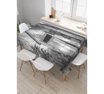 Прямоугольная скатерть JoyArty Лесной дом из сатена tc_19831_120x145