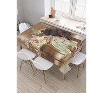 Прямоугольная скатерть JoyArty Кошачьи нежности из сатена tc_32734_120x145