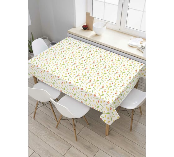 Прямоугольная скатерть JoyArty Овощи с макаронами из сатена tc_79804_120x145 1