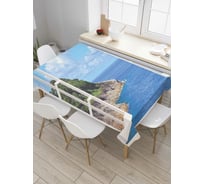 Прямоугольная скатерть JoyArty Облачное окно из сатена tc_7782_120x145