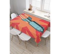 Прямоугольная скатерть JoyArty Летящая боеголовка из сатена tc_20157_120x145