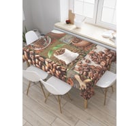 Прямоугольная скатерть JoyArty Кофейный рай из сатена tc_29943_120x145