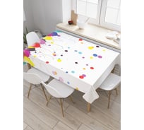 Прямоугольная скатерть JoyArty Летающие шарики из сатена tc_28068_120x145