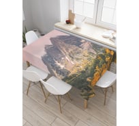 Прямоугольная скатерть JoyArty Облачные горы из сатена tc_18851_120x145