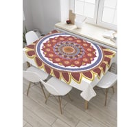 Прямоугольная скатерть JoyArty Мандала солнце из сатена tc_36111_120x145