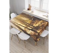 Прямоугольная скатерть JoyArty Олененок в лесу из сатена tc_35748_120x145