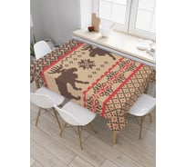 Прямоугольная скатерть JoyArty Норвежские узоры из сатена tc_35730_120x145