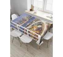 Прямоугольная скатерть JoyArty Ночное окно из сатена tc_7993_120x145