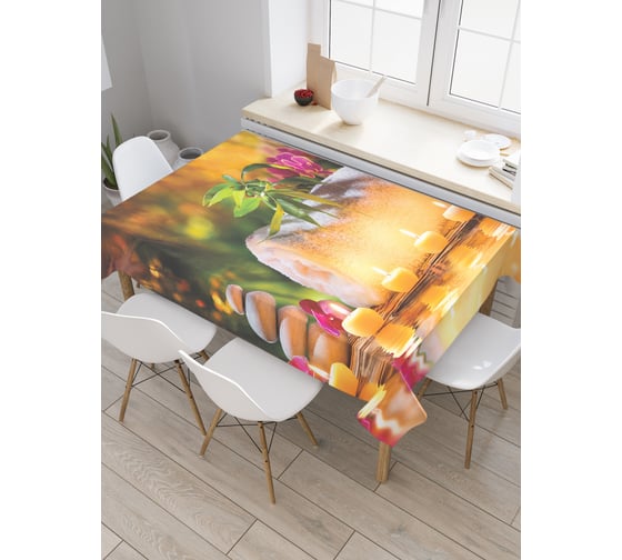 Прямоугольная скатерть JoyArty Массажное полотенце из сатена tc_21865_120x145 1