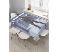 Прямоугольная скатерть JoyArty Космический воин из сатена tc_27989_120x145