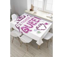 Прямоугольная скатерть JoyArty Надпись королевы из сатена tc_33610_120x145