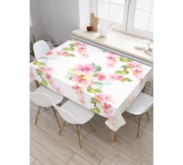 Прямоугольная скатерть JoyArty Нежные цветы из сатена tc_29666_120x145