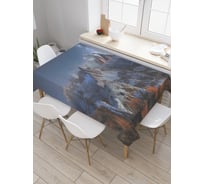 Прямоугольная скатерть JoyArty Ночные горы из сатена tc_38820_120x145