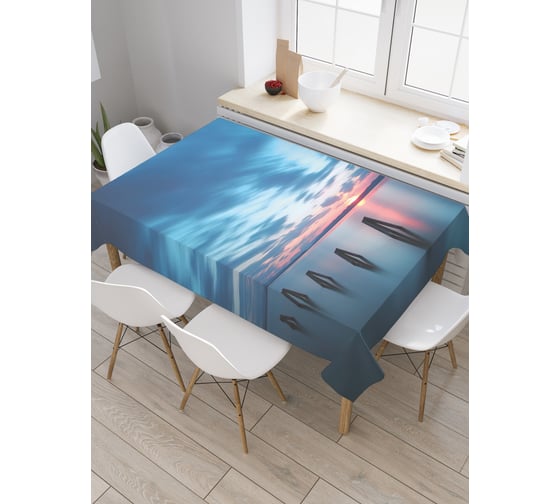Прямоугольная скатерть JoyArty Океанский закат из сатена tc_29715_120x145 1