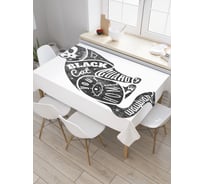 Прямоугольная скатерть JoyArty Кот-охранник из сатена tc_29107_120x145
